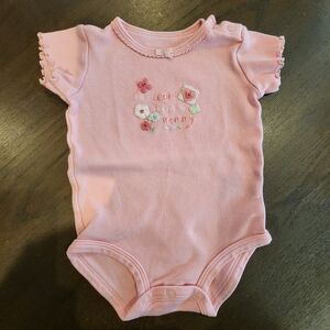 Carter's Pink onesie Size 6 mo
